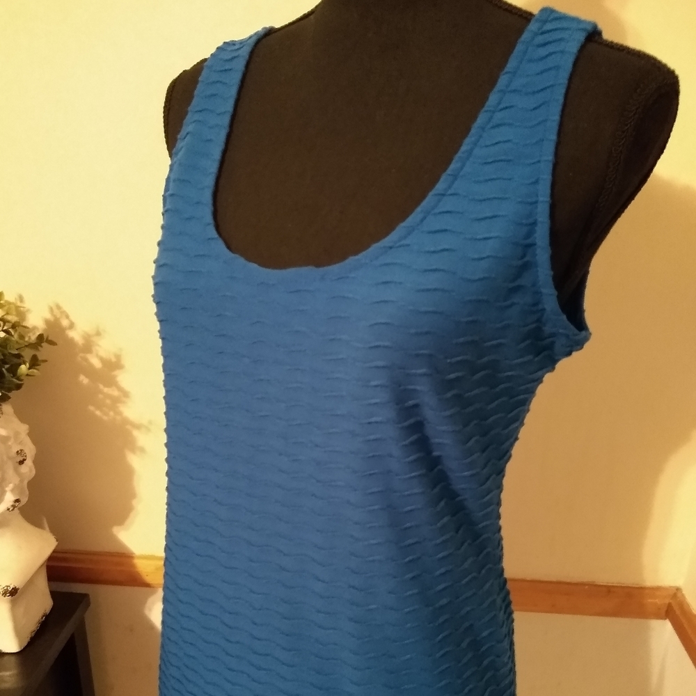 3/$30 Sz. L Xhiliration blue mini dress
